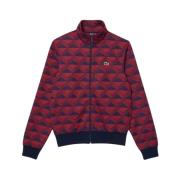 Paris Jacquard Monogram Sweatshirt Lacoste , Red , Heren