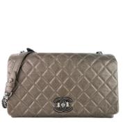 Pre-owned Leather chanel-bags Chanel Vintage , Brown , Dames