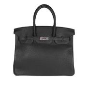 Pre-owned Leather handbags Hermès Vintage , Black , Dames