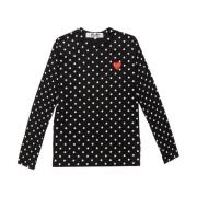 Polka Dot T-Shirt - Zwart/Wit Comme des Garçons Play , Black , Heren