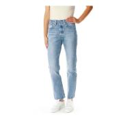 High Waist Straight Fit Jeans Levi's , Blue , Dames