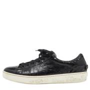 Pre-owned Leather sneakers Dior Vintage , Black , Dames