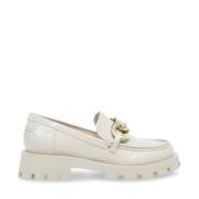 Loafers met kettingband en dikke zool Steve Madden , White , Dames