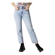 Klassieke Blauwe Straight Jeans voor Vrouwen Lee , Blue , Dames