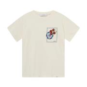 Comfortabele katoenen T-shirt met print Les Deux , Beige , Heren