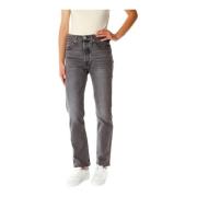 Hoge Taille Slim-Fit Straight Jeans Levi's , Gray , Dames