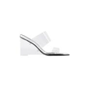 Leather sandals Alexander McQueen , White , Dames