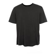 Basis T-shirt met geribbelde ronde hals Closed , Gray , Heren