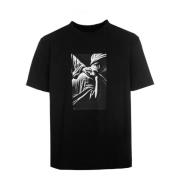 Hand Artwork T-Shirt Pleasures , Black , Heren