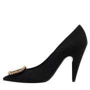 Pre-owned Canvas heels Yves Saint Laurent Vintage , Black , Dames