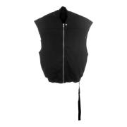 Vluchtvest van Jersey Stof Rick Owens , Black , Heren