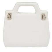 Pre-owned Leather totes Salvatore Ferragamo Pre-owned , White , Dames