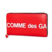 Logo Print Ritsportemonnee Comme des Garçons , Red , Heren