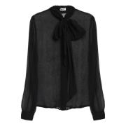 Klassiek Overhemd Saint Laurent , Black , Dames