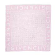 Zijden Vierkante Sjaal met 4G Print Givenchy , Pink , Dames