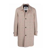 Dejam Houndstooth Coat Button Closure Logo Hugo Boss , Multicolor , He...