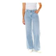 Wide Leg Midwaist Jeans Replay , Blue , Dames