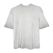 Frottee T-shirt met Cold-Dye Finish Drykorn , Gray , Heren