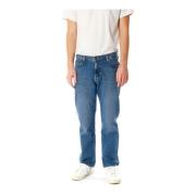 Straight Jeans Lee , Blue , Heren