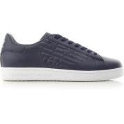 Blauw Marine Sneakers Ronde Neus Veters Emporio Armani EA7 , Blue , He...