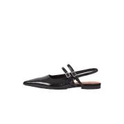 Lak Zwart Slingback Schoenen Vagabond Shoemakers , Black , Dames