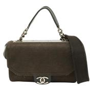 Pre-owned Leather chanel-bags Chanel Vintage , Black , Dames