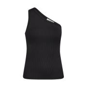 Geribbelde Tanktop Zwart Co'Couture , Black , Dames