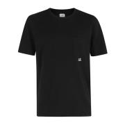 Zak T-shirt in Garment-Dyed Stijl C.p. Company , Black , Heren