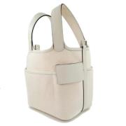 Pre-owned Leather handbags Hermès Vintage , White , Dames