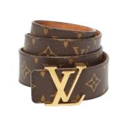 Pre-owned Coated canvas belts Louis Vuitton Vintage , Brown , Heren