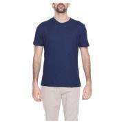 Blauw Katoen Ronde Hals T-Shirt Liu Jo , Blue , Heren