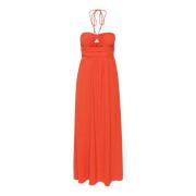 Cherry Tomato Maxi Jurk Gestuz , Red , Dames