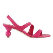 Leren lage sandalen Zigano stijl Max Mara , Pink , Dames
