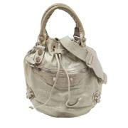 Pre-owned Leather handbags Balenciaga Vintage , Gray , Dames