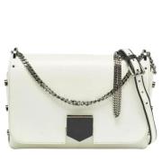 Pre-owned Leather shoulder-bags Jimmy Choo Pre-owned , White , Dames
