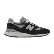 998 Unisex Sneakers New Balance , Black , Heren