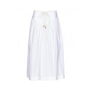 Grinch Witte Midi Rok Pinko , White , Dames