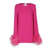 Effen Kleur Stijlvolle Penelope Jurk Nervi , Pink , Dames