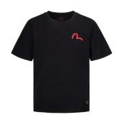 Zwarte korte mouw T-shirt Evisu , Black , Heren