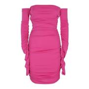 Mini Linnen Jurk Andamane , Pink , Dames