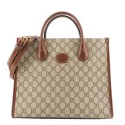 Pre-owned Canvas totes Gucci Vintage , Brown , Dames