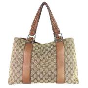 Pre-owned Canvas totes Gucci Vintage , Brown , Dames