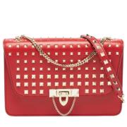 Pre-owned Leather shoulder-bags Valentino Vintage , Red , Dames