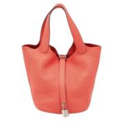 Pre-owned Leather handbags Hermès Vintage , Red , Dames