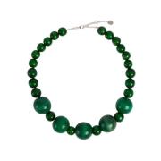 Bo-Kaap Geïnspireerde Houten Kralenketting Malababa , Green , Dames