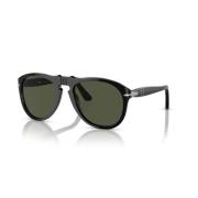 Elegante zonnebril van hoogwaardig acetaat Persol , Black , Unisex