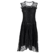 Pre-owned Polyester dresses Valentino Vintage , Black , Dames