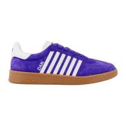 Suede Sneakers met Leren Banden Dsquared2 , Purple , Heren