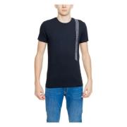 Zwart Katoenen T-shirt Korte Mouwen Ronde Hals Emporio Armani , Black ...