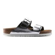 Arizona Lena Zilveren Slippers Birkenstock , Gray , Heren